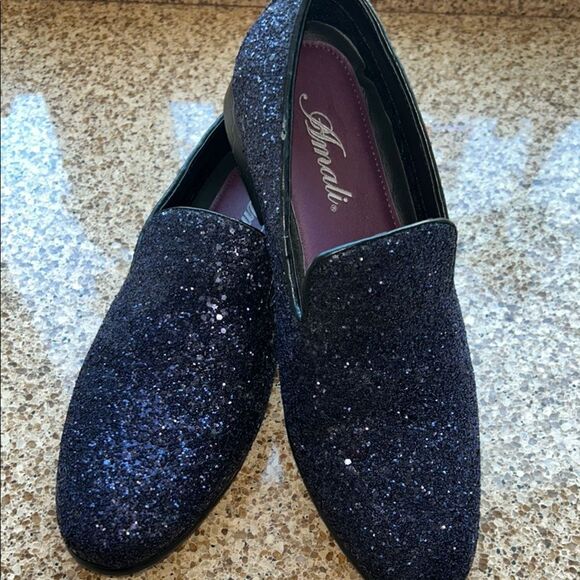 Dance 🕺 in Amalfi Purple Glitter ✨ & Sparkle ✨ Loafers 👞 👞 Sleek Slip-Ons 🪩 - Picture 13 of 17